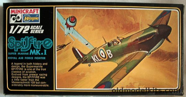 Hasegawa 1/72 Supermarine Spitfire Mk.1 - RAF or New Zealand, 099 plastic model kit